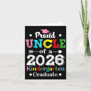 Tarjeta Tío divertido y orgulloso de una clase de kínder d