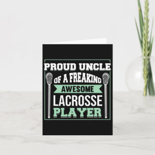 Tarjeta Tío entrenador del jugador de Lacrosse