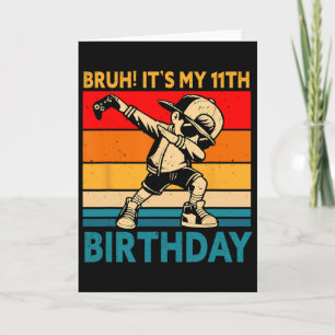 Tarjeta Tío Es Mi Cumpleaños 11 11 Años Niño Dabbin