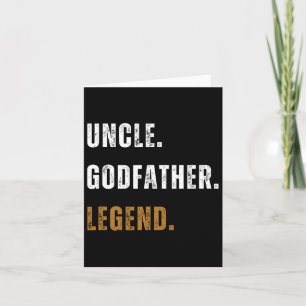 Tarjeta Tío legendario padrino vintage divertido tío gordo