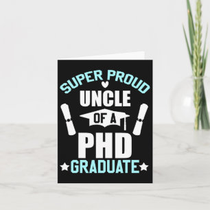 Tarjeta Tío Orgulloso De Graduado De Doctorado 2025 Gradua
