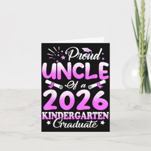 Tarjeta Tío orgulloso de una clase de graduado floral 2026