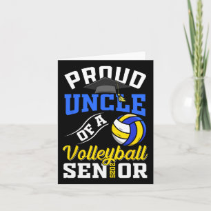 Tarjeta Tío Orgulloso De Una Senior De Voleibol De La Clas