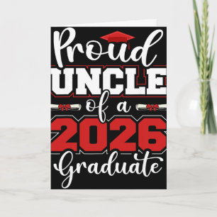 Tarjeta Tío Orgulloso Hombre De Un Graduado De 2026 Senior