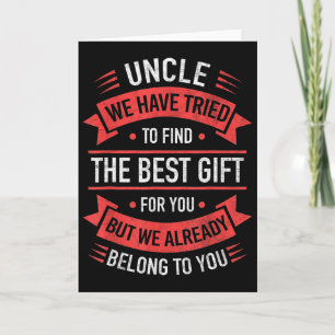 Tarjeta Tío Orgulloso Tío Divertido Regalos Día del Padre 
