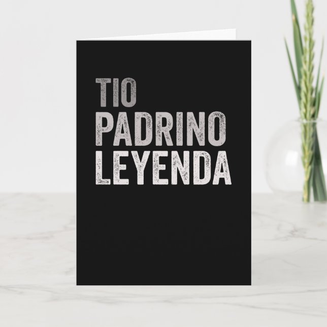 Tarjeta Tio Padrino Leyenda (Anverso)