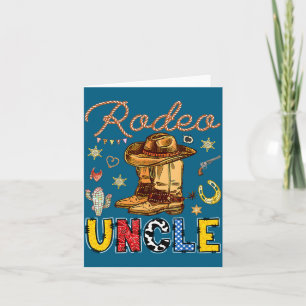Tarjeta Tío Rodeo Cumpleaños Occidental Vaquero Pareo Fami