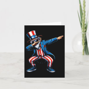 Tarjeta Tío Sam Gracioso 4 De Julio Chicas De Niños Patrió