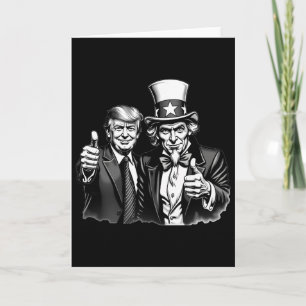 Tarjeta Tío Sam Selfie Donald Trump Pulgar Arriba Divertid