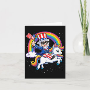Tarjeta Tío Sam Unicornio 4 De Julio Mericorn Hombres Muje