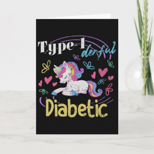 Tarjeta Tipo 1 Diabetes T1d Derrotados