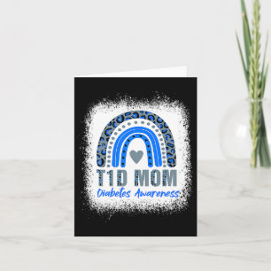 Tarjeta Tipo 1 Diabetes T1d Mamá Diabetes Sensibilización 