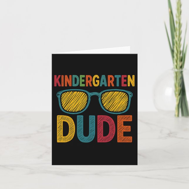 Tarjeta Tipo de jardín de infantes divertido primer día de (Anverso)