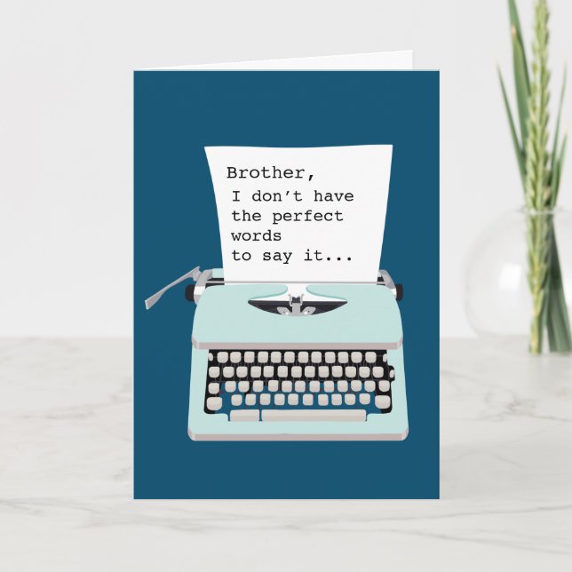 Tarjeta Tipo de máquina de escribir anticuada (Anverso)