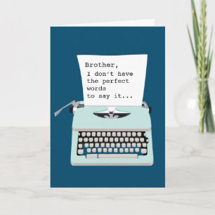 Tarjeta Tipo de máquina de escribir anticuada