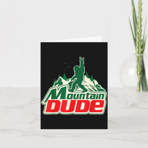 Tarjeta Tipo de montaña haciendo senderismo gráfico divert
