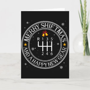 Tarjeta Tipo de Navidad del coche chico divertido mecánico