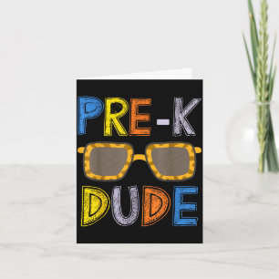 Tarjeta Tipo de pre-k vuelve a la escuela-primer día de pr