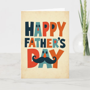 Tarjeta Tipo Día de los Papás Retro