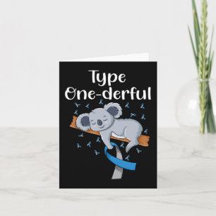 Tarjeta Tipo: Maravillosa diabetes Koala cinta T1D Diabete