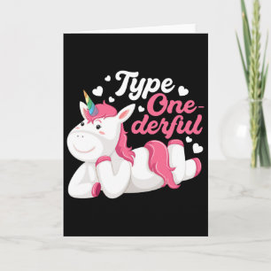 Tarjeta Tipo Unicornio Onederful Conciencia de la Diabetes