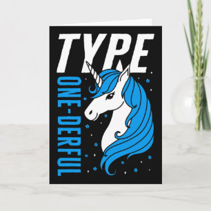 Tarjeta Tipo Uno Derful Unicornio Chicas T1d Conciencia de