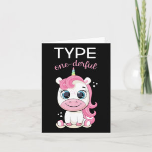 Tarjeta Tipo uno Maravilloso Conciencia sobre la diabetes