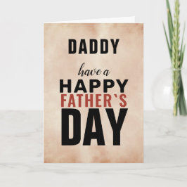 Tarjeta Tipografía acuarela Papá Feliz Día del Padre