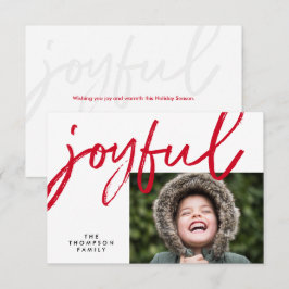 Tarjeta Tipografía alegre roja Navidades modernos foto