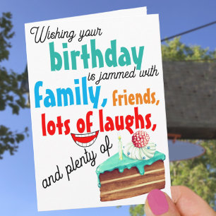Tarjeta Tipografía colorida Pastel de cumpleaños Mejores d