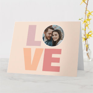 Tarjeta Tipografía de amor de melocotón dulce moderno Foto