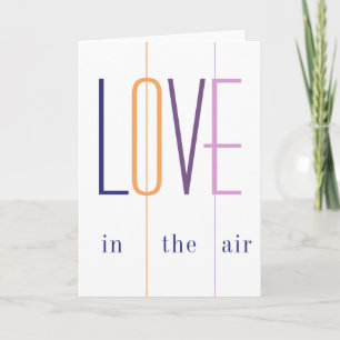Tarjeta Tipografía de amor en el aire Día de San Valentín