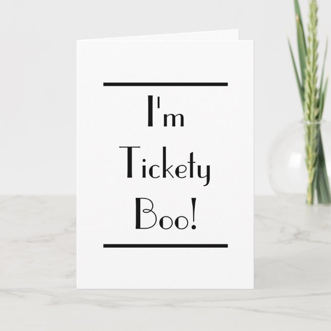 Tarjeta Tipografía de Boo de Tickety Art Deco (Anverso)