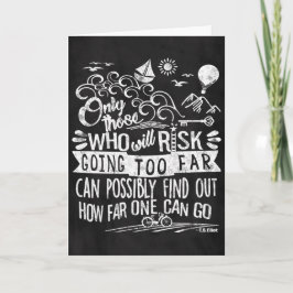 Tarjeta Tipografía de Chalk Motivacional Adventurous Dream