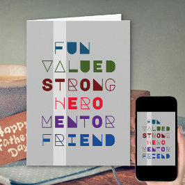 Tarjeta Tipografía de definición de PADRE Día del Padre