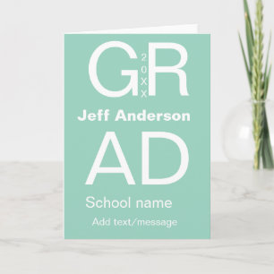 Tarjeta Tipografía de graduación moderna simple minimalist