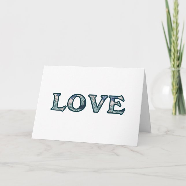 Tarjeta Tipografía de Mandala Patrón AMOR (Anverso)