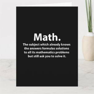 Tarjeta Tipografía de Matemáticas Feliz Saludo de Matemáti