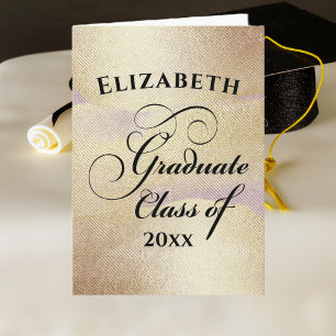 Tarjeta Tipografía de oro elegante de graduación