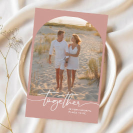 Tarjeta Tipografía de pareja de San Valentín juntos rosa s