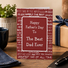 Tarjeta Tipografía de patrón de regalo del Día del Padre R