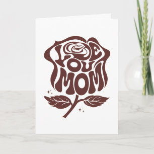 Tarjeta Tipografía de Rosa Ama a Mamá