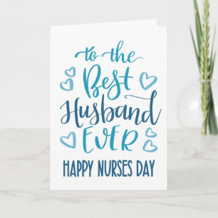 Tarjeta Tipografía del Día del Mejor Marido de Enfermeras