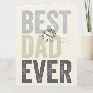 Tarjeta Tipografía del Día del Padre Mejor Papá Certificad