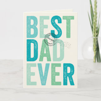 Tarjeta Tipografía del Día del Padre Mejor Papá Certificad