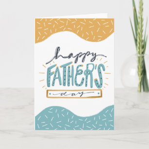 Tarjeta Tipografía del doodle de Cute Happy Father's Day