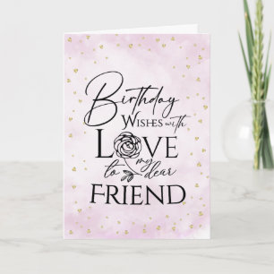 Tarjeta Tipografía Fotográfica de Cumpleaños con Acuarela