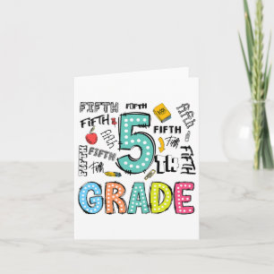 Tarjeta Tipografía linda de puntos de 5to grado Volver a l