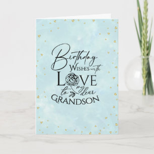 Tarjeta Tipografía Mínima de Feliz Cumpleaños para Nieto