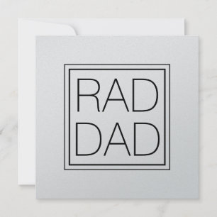Tarjeta Tipografía minimalista moderna plateada negra Rad